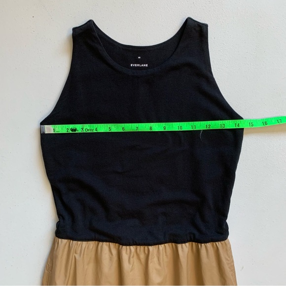 Everlane Size XS Supima High-Neck Riviera Midi Dress Pockets Black & Tan NWOT - Picture 14 of 17